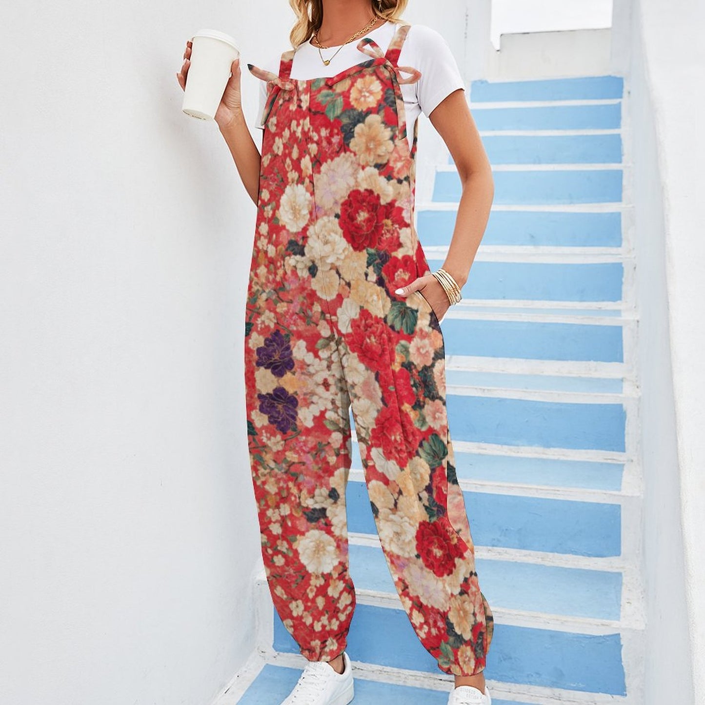 East In Bloom Spaghetti Strap Jumpsuit