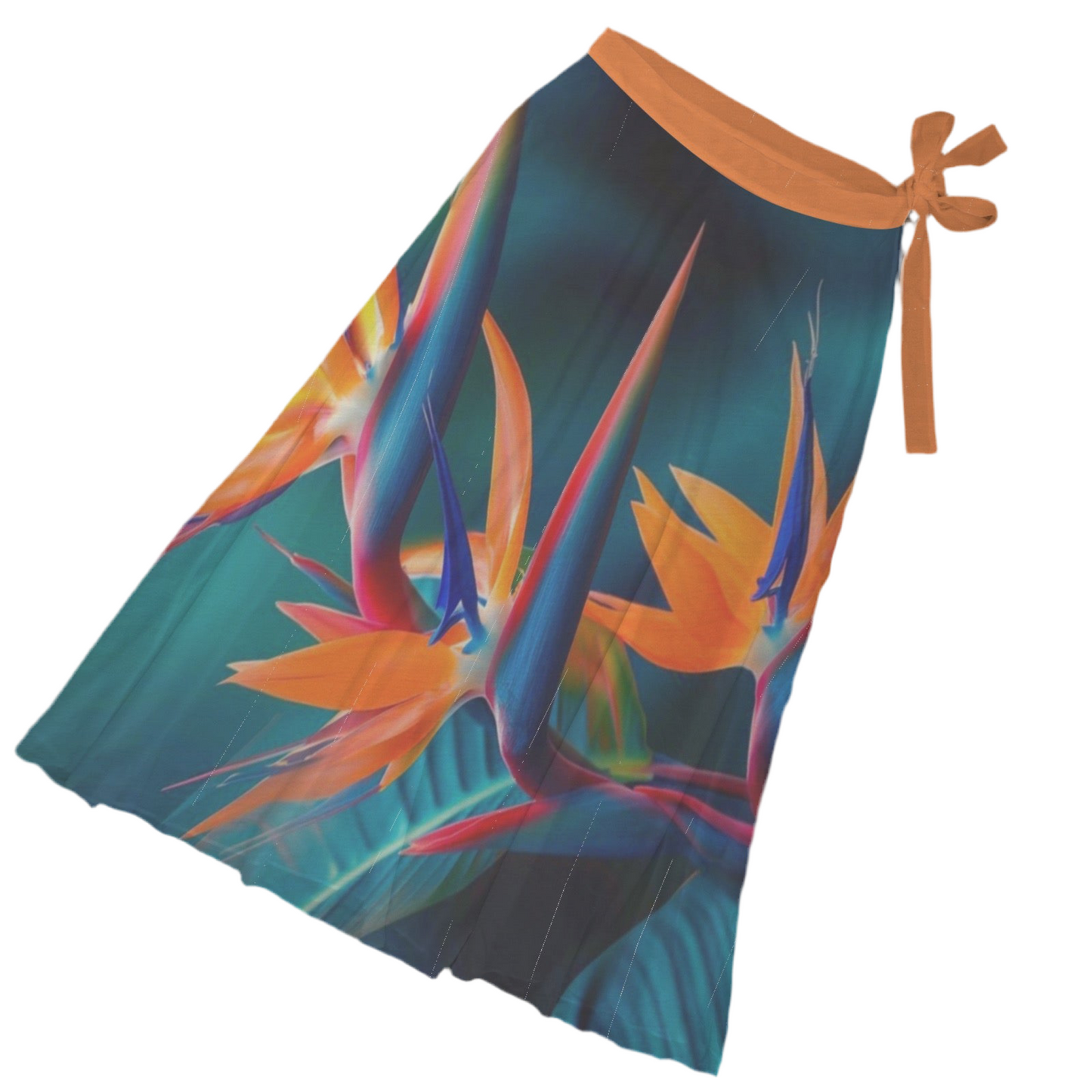Birds of Paradise Women's Long Knot Side Cover Up