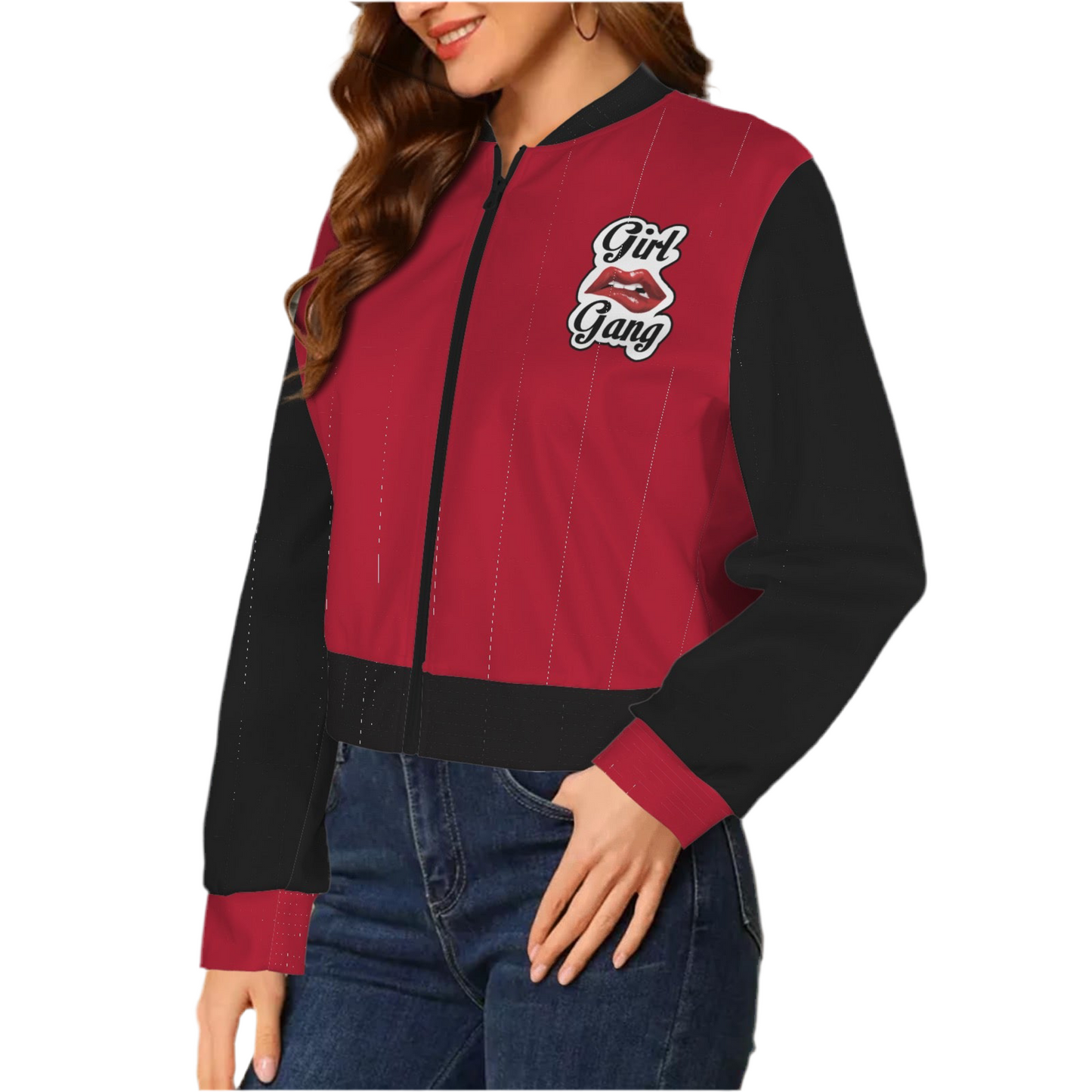 “Girl Gang” (red & black) Bomber Jacket