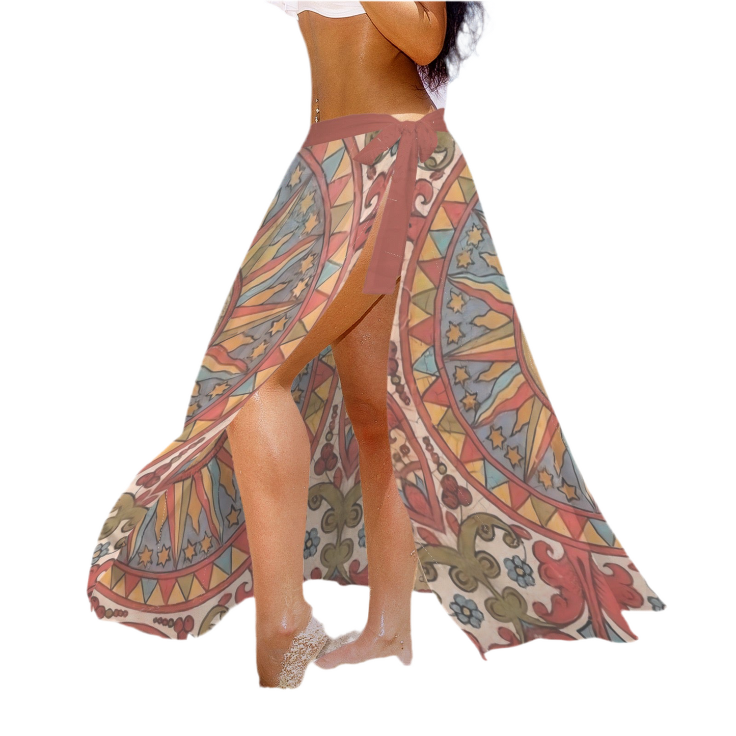 Feminine Warmth (Russian Folk Art)
Women's Long Knot Side Cover Up
