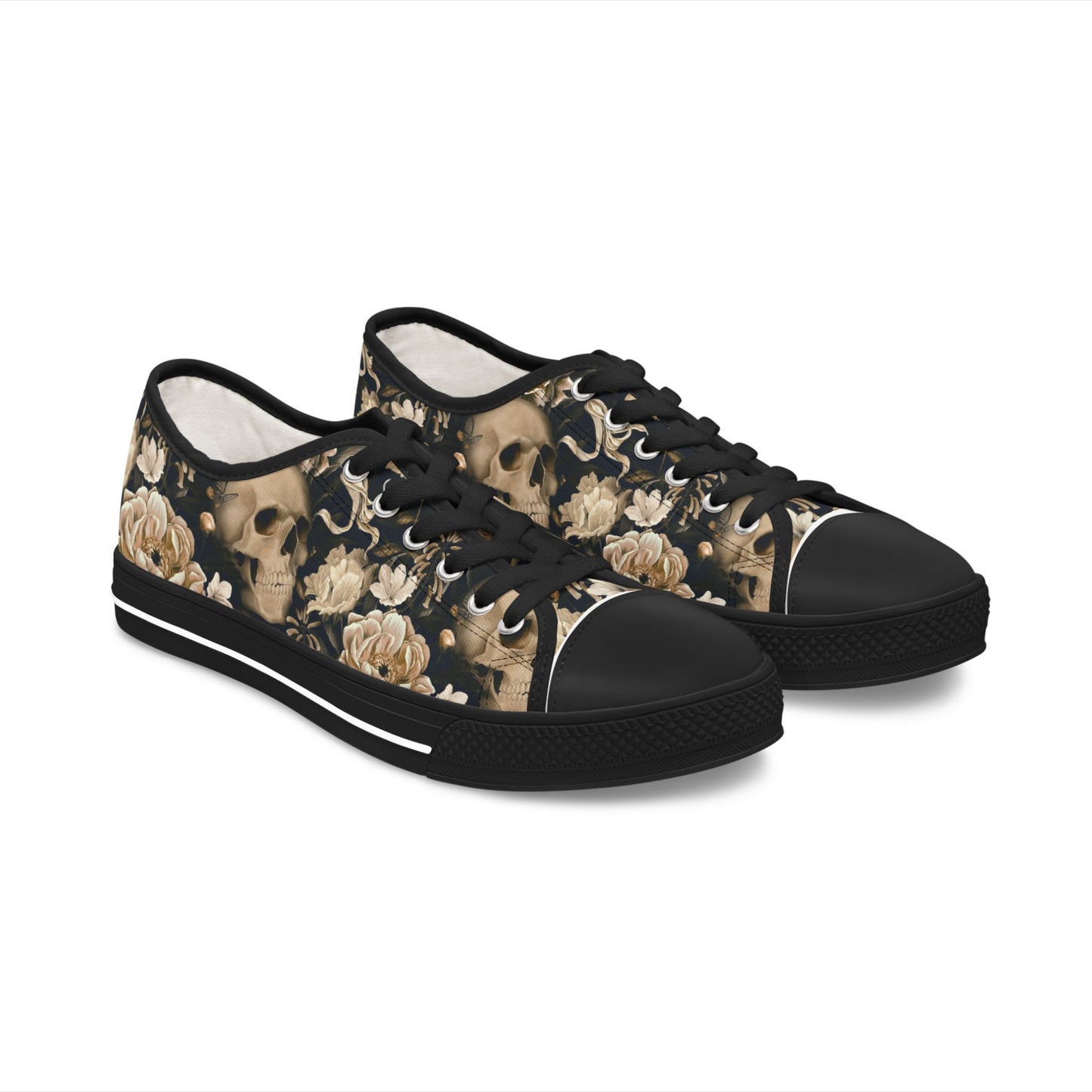 Skull & Roses Women's Low Top Sneakers