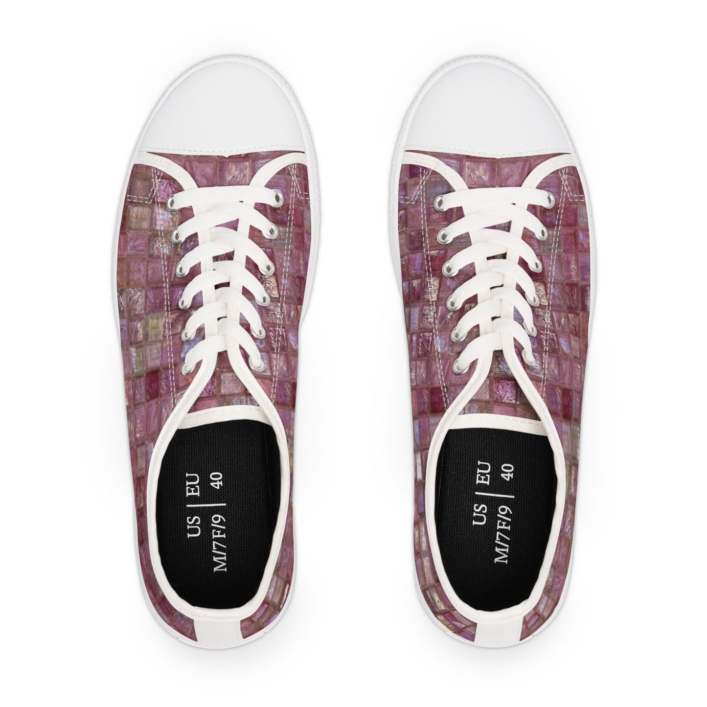 Pink Glass Luminosity Women's Low Top Sneakers