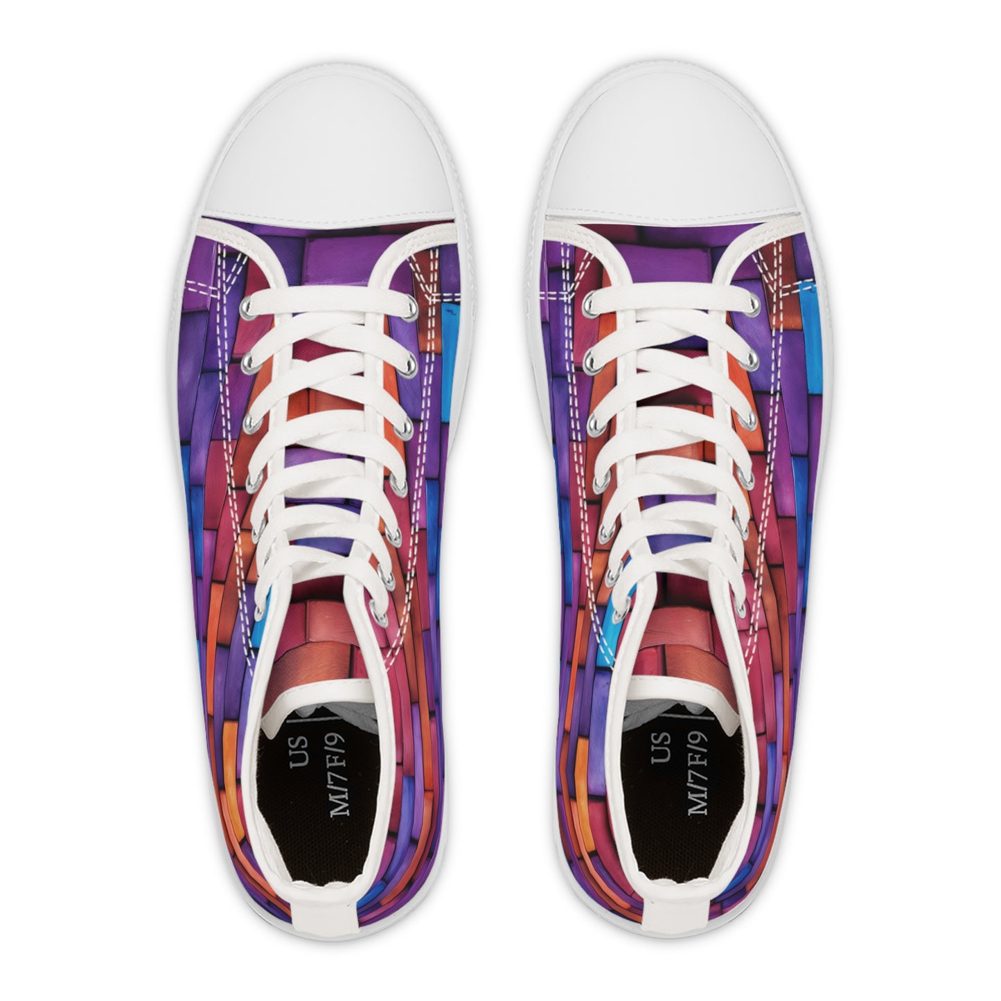 Brick Whimsy Women's High Top Sneakers