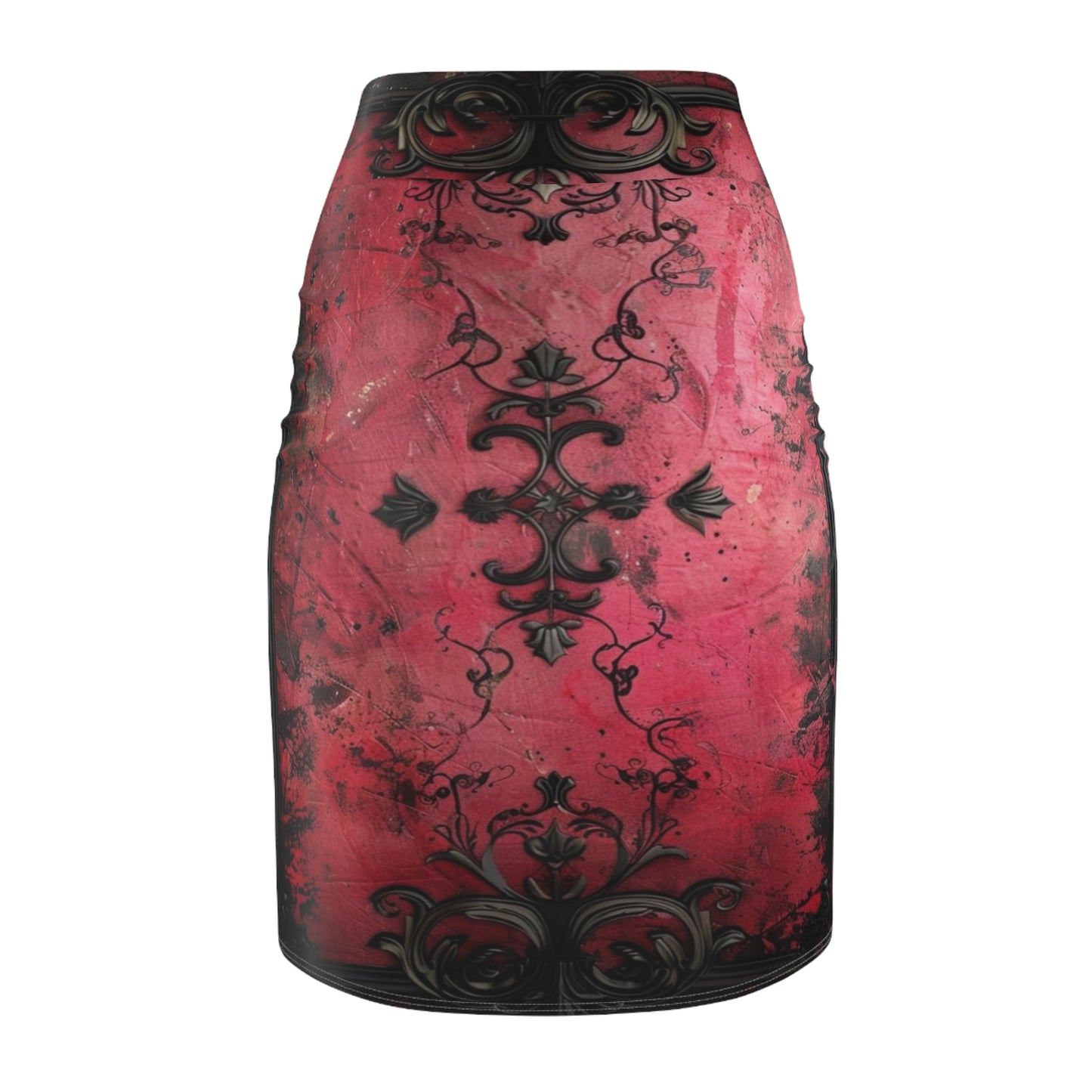 Gothic Crimson Women's Pencil Skirt