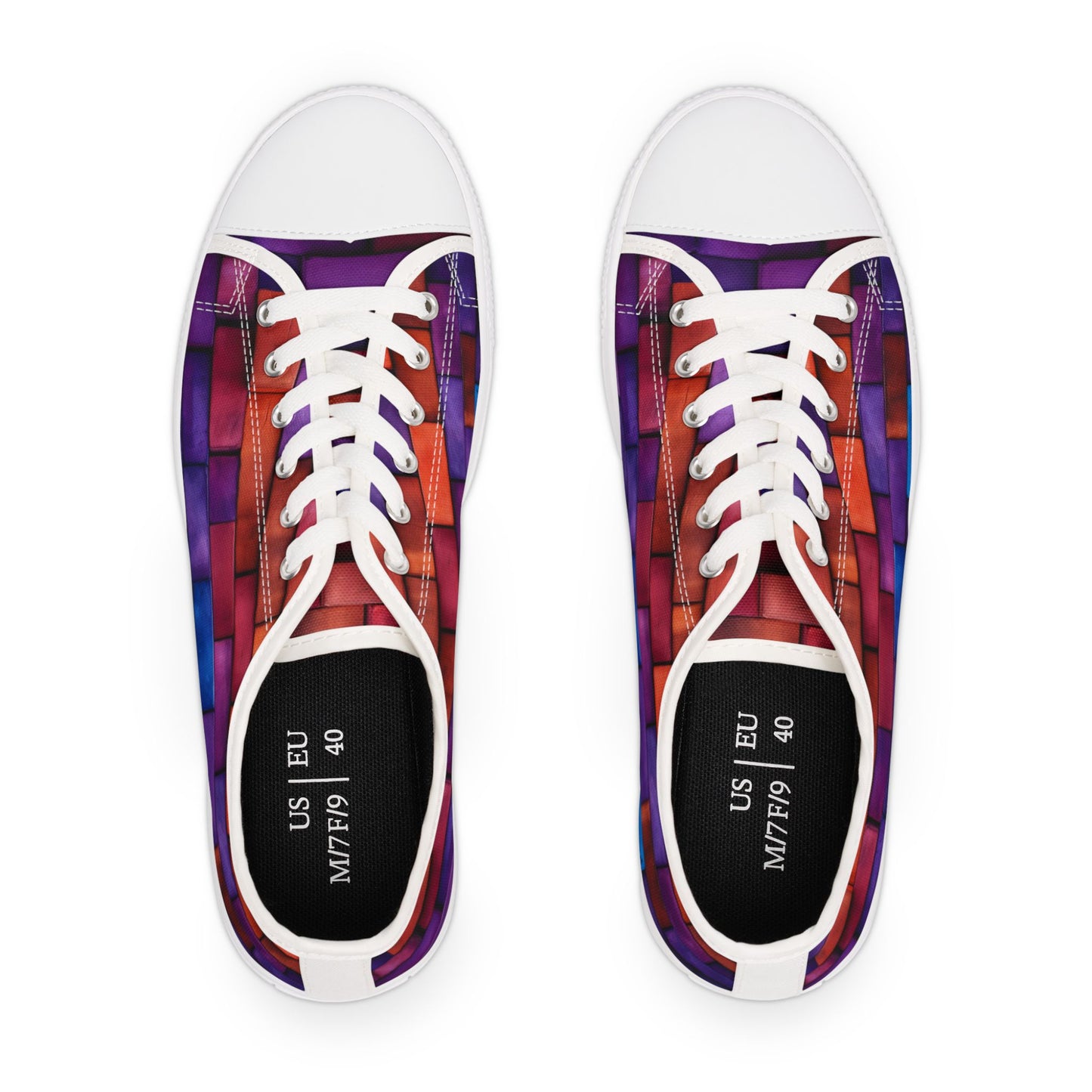 Brick Whimsy Women's Low Top Sneakers