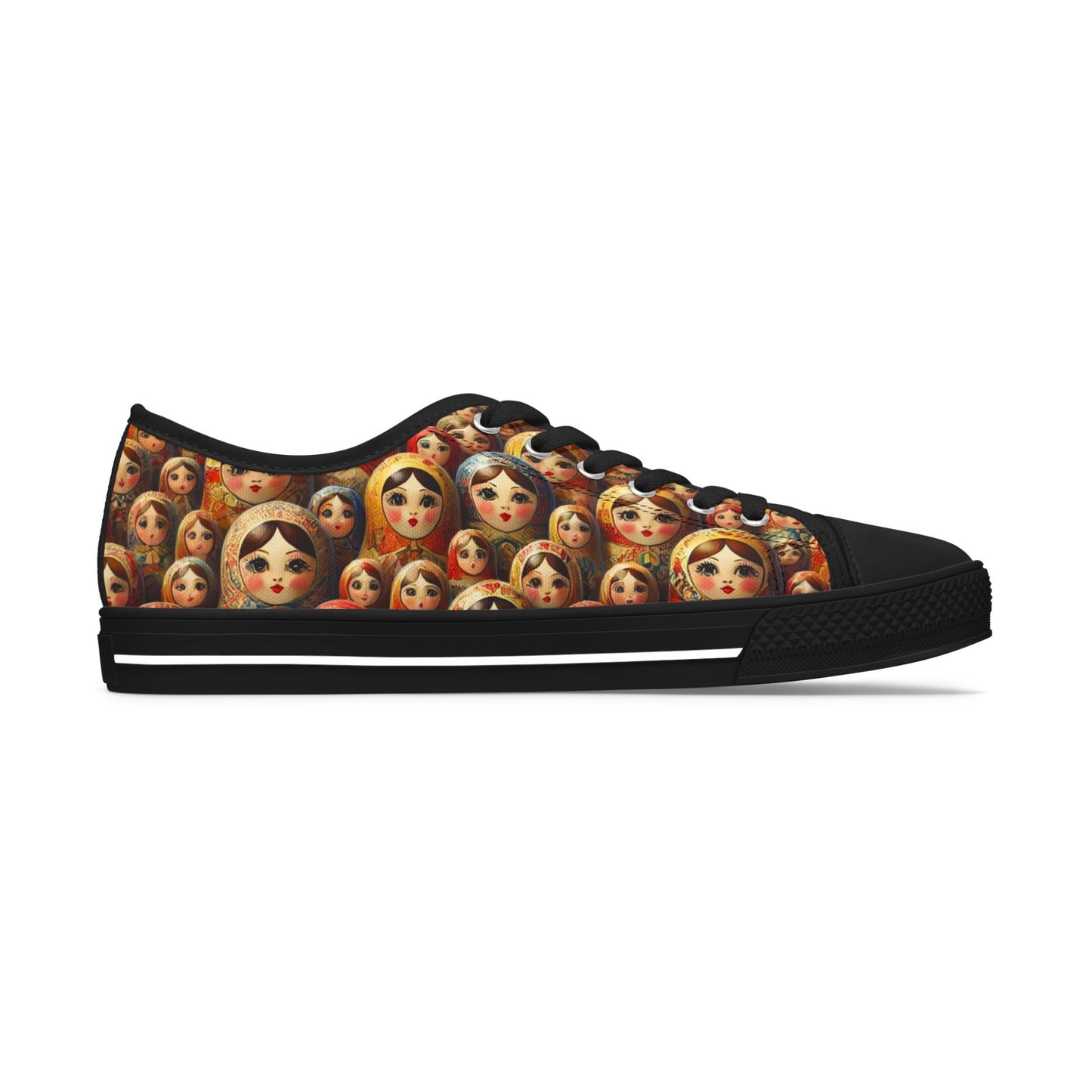 Russian Dolls Colorful Matryoshka Women's Low Top Sneakers - Fun & Unique Footwear