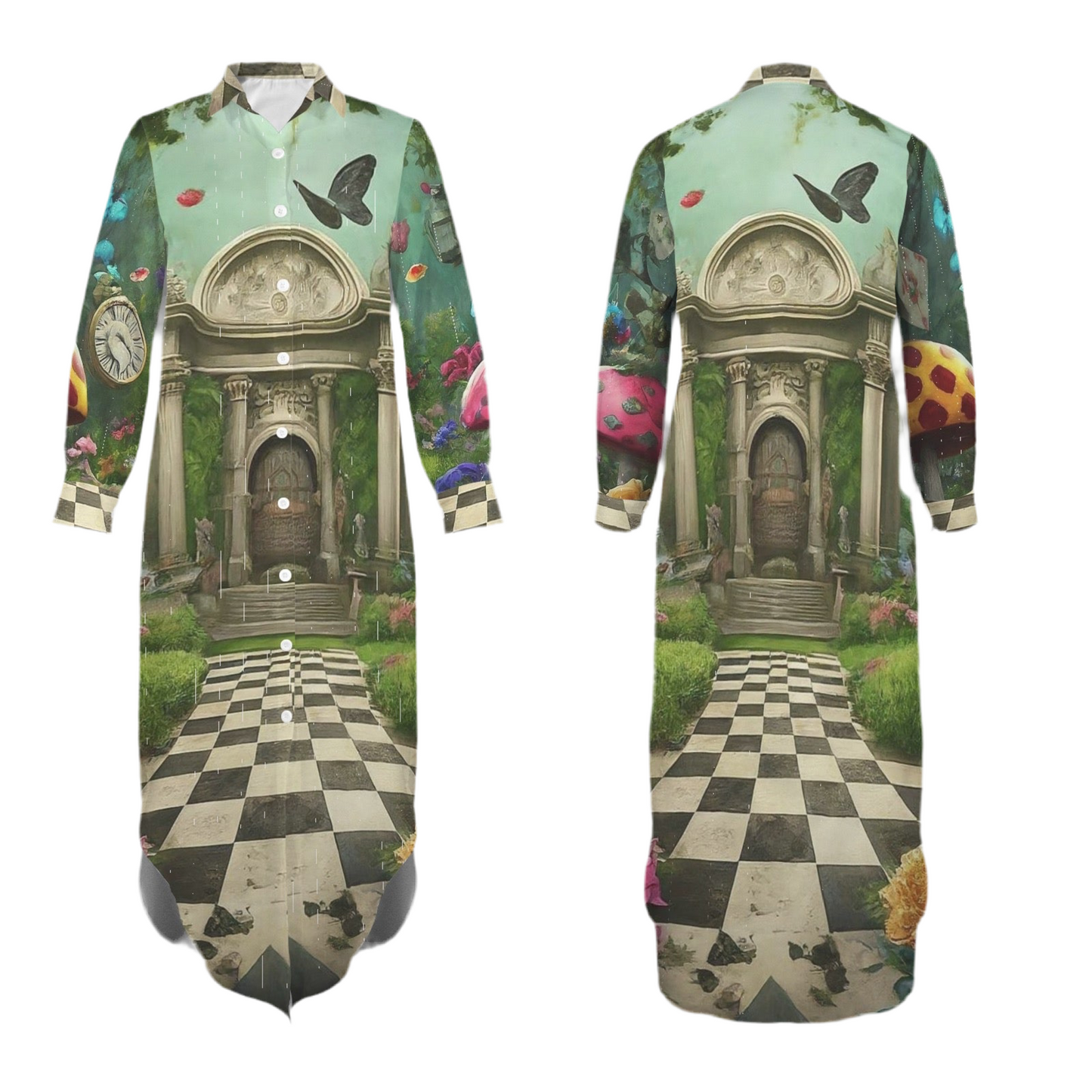 Whimsical Wonderland Button Down Dress