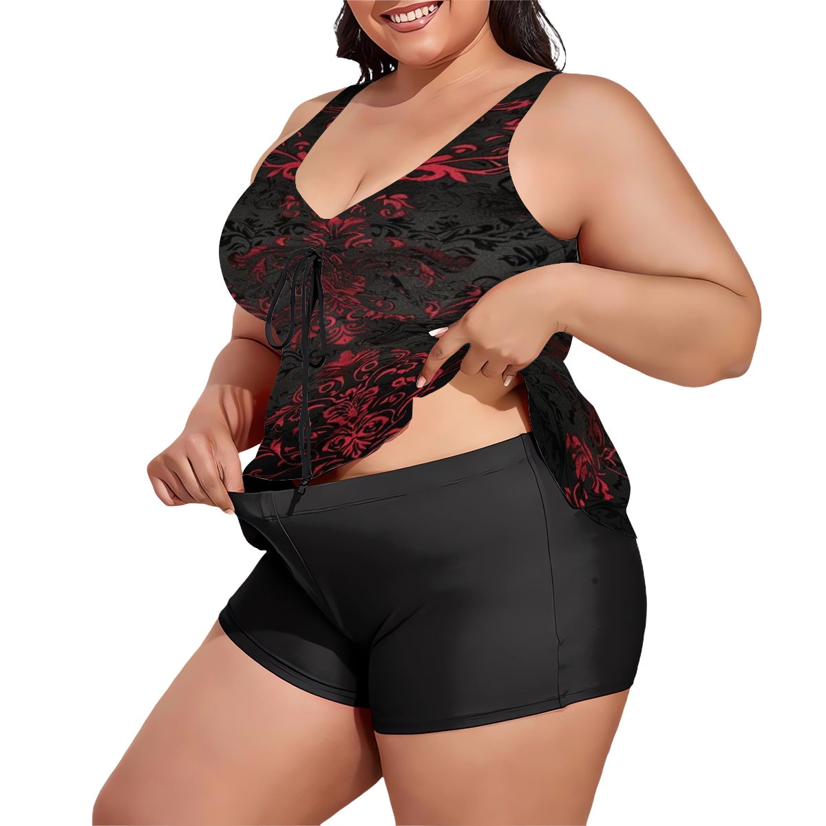 Gothic Romance Plus Size Two Piece Swimsuit for Women