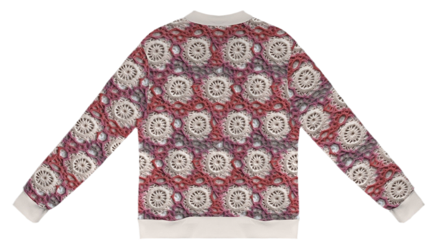 Cranberry Crochet Casual Long Sleeve Zip-Up Bomber Jacket