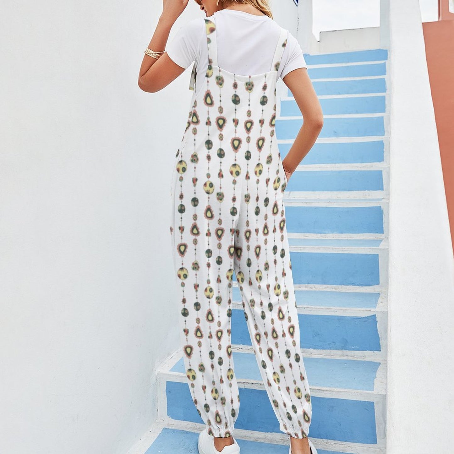 Cute as a Bead Spaghetti Strap Jumpsuit RP (All-Over Printing)