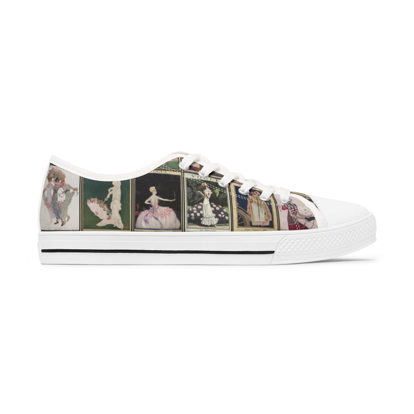 Vintage VOGUE Magazine Covers (1913-1924), Women's Low Top Sneakers