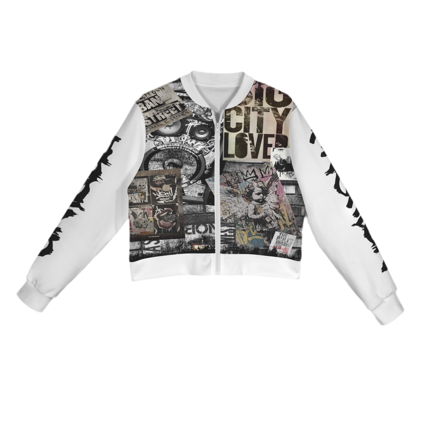 Unique Fashion (short waisted) Casual Long Sleeve Zip-Up Bomber Jacket