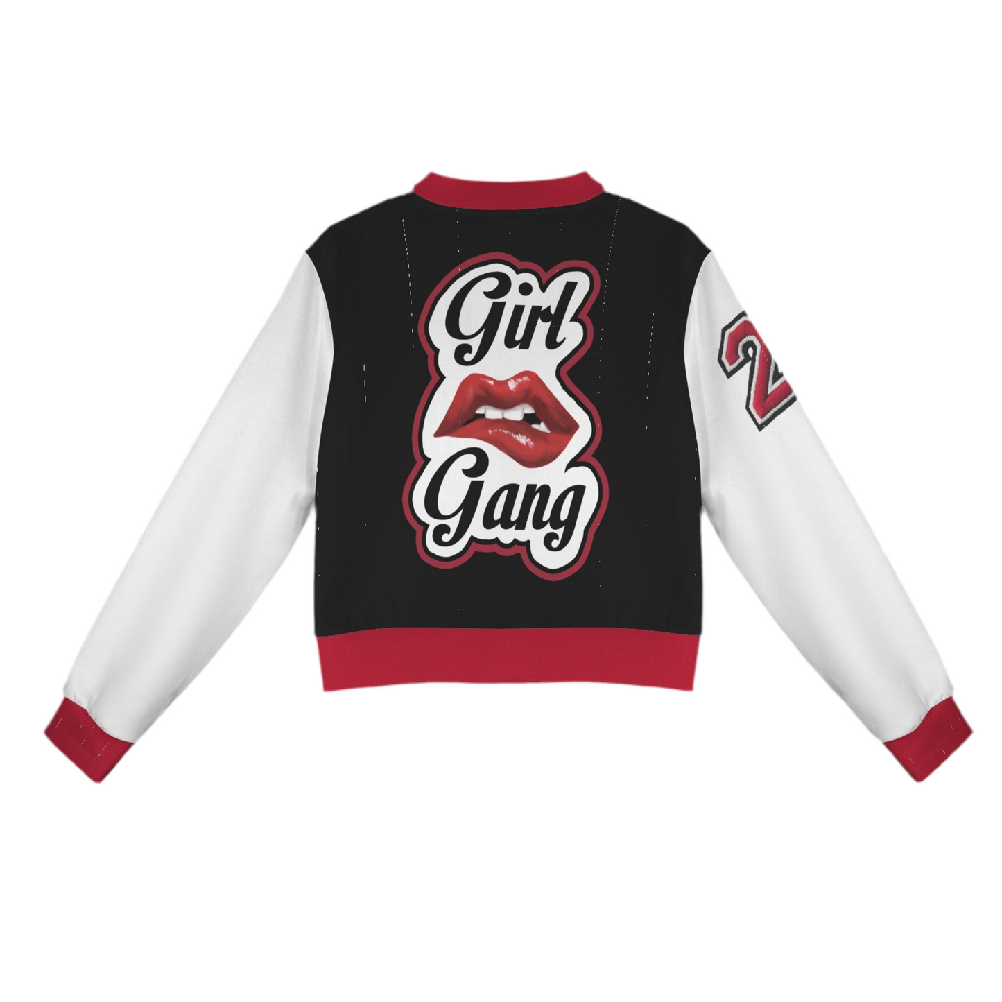 “Girl Gang” (black & white) Bomber Jacket