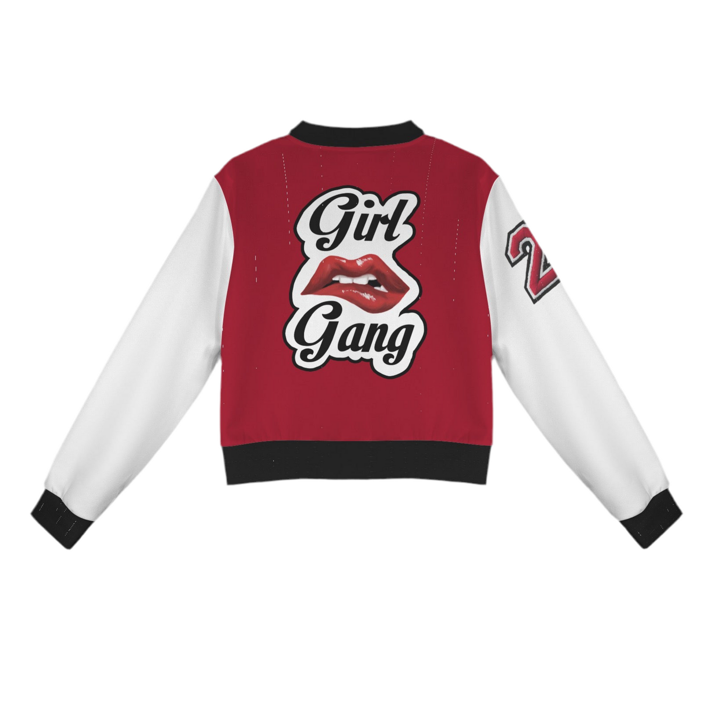 “Girl Gang” (red & white) Bomber Jacket