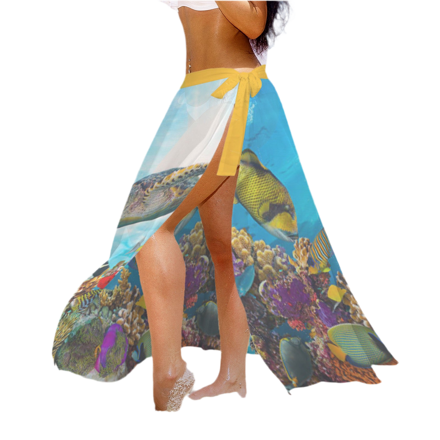 Under the Sea Women's Long Knot Side Cover Up