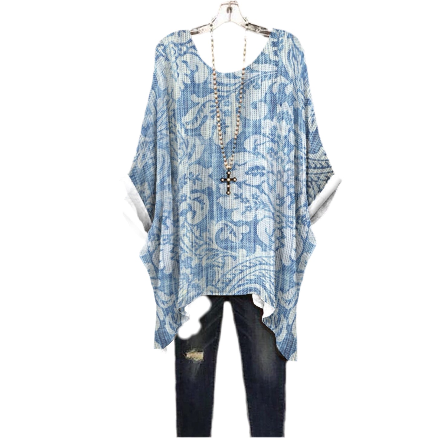 Rococo Denim Women's Bat Sleeve Shirt