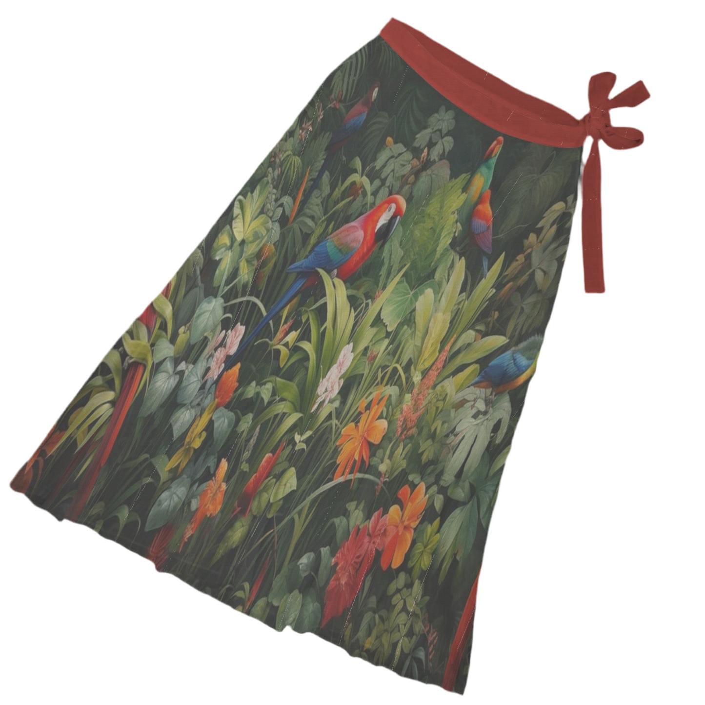 Parrot Jungle Women's Long Knot Side Cover Up