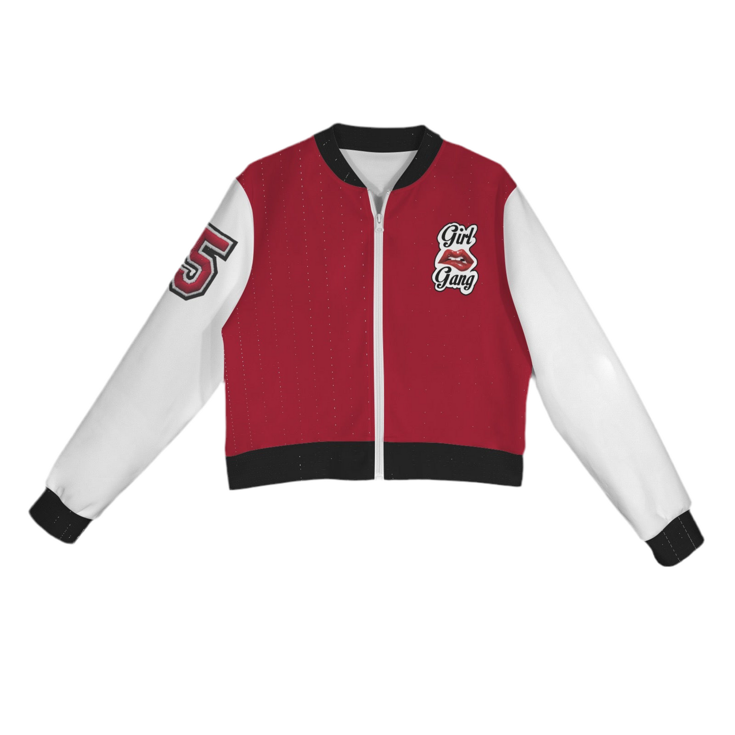 “Girl Gang” (red & white) Bomber Jacket
