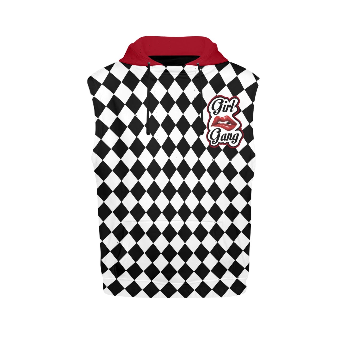 “Girl Gang” (black & white)
Women's All Over Print Sleeveless Hoodie