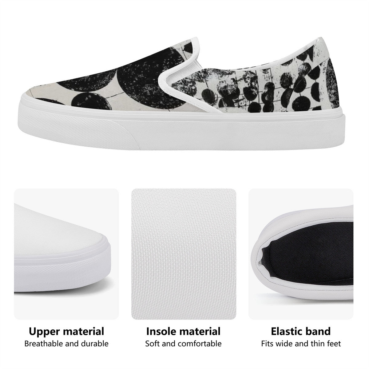 Buttons & Bobbles New Style Skate Slip On Shoes