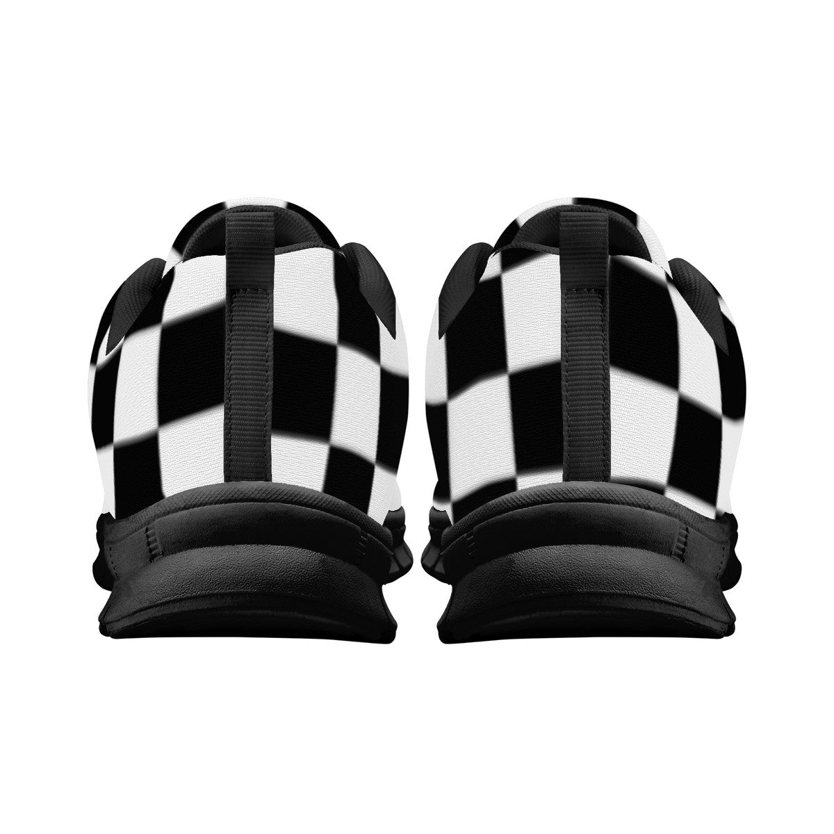 B&W Checked Sneakers - Black