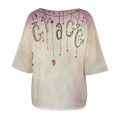 Be Grace Women’s Off the Shoulder Half-Sleeve T-shirt