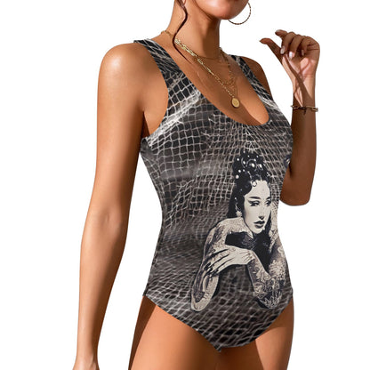 Moxie Mermaid Women's Low Back One Piece Swimsuit