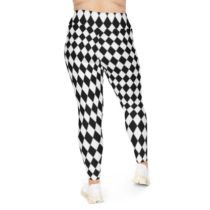 B&W Diamond Plus Size Leggings