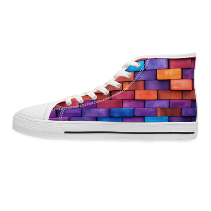 Brick Whimsy Women's High Top Sneakers