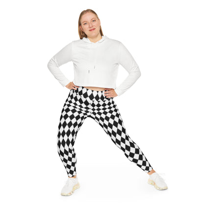 B&W Diamond Plus Size Leggings