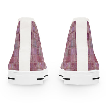 Pink Glass Luminosity Women's High Top Sneakers