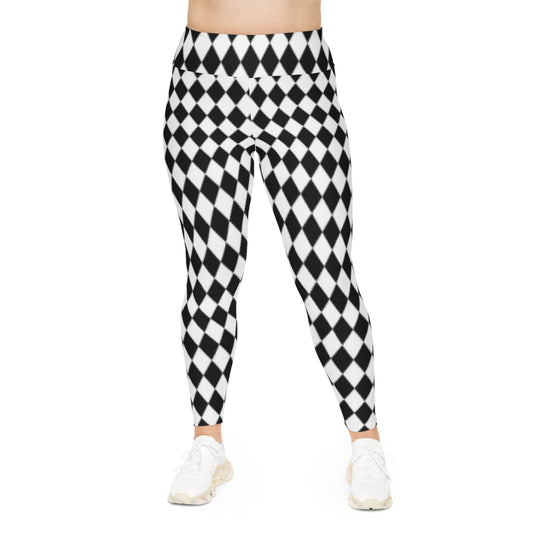 B&W Diamond Plus Size Leggings