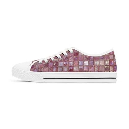 Pink Glass Luminosity Women's Low Top Sneakers
