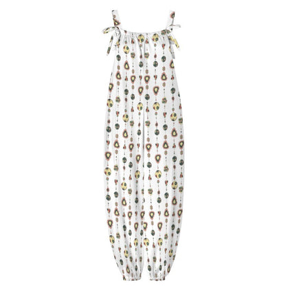 Cute as a Bead Spaghetti Strap Jumpsuit RP (All-Over Printing)