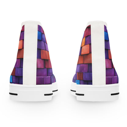 Brick Whimsy Women's High Top Sneakers