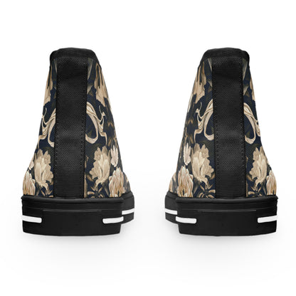 Skull & Roses Women's High Top Sneakers