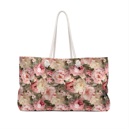 Peachy Petals Weekender Bag
