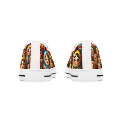Russian Dolls Colorful Matryoshka Women's Low Top Sneakers - Fun & Unique Footwear