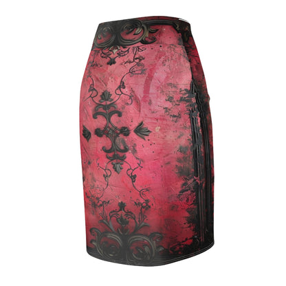 Gothic Crimson Women's Pencil Skirt