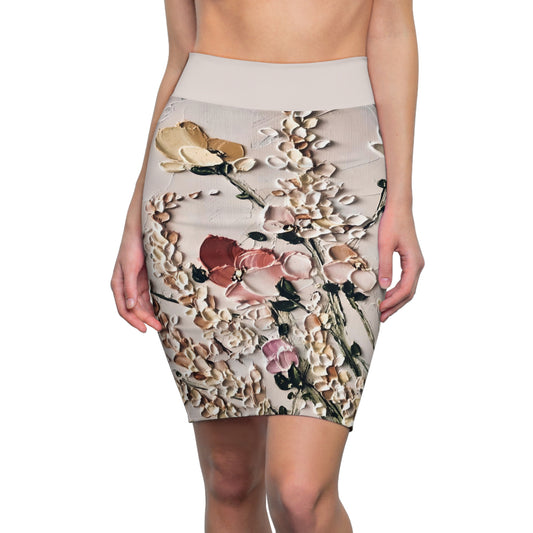 Frosting Flowers Women's Pencil Skirt