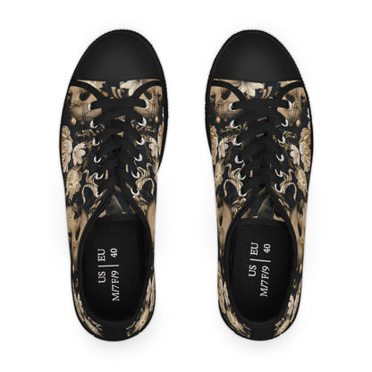 Skull & Roses Women's Low Top Sneakers