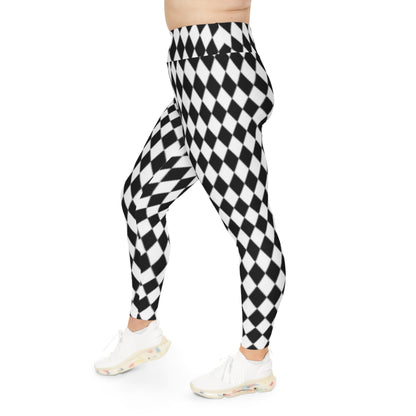 B&W Diamond Plus Size Leggings