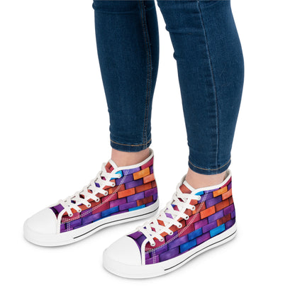 Brick Whimsy Women's High Top Sneakers