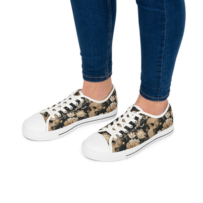 Skull & Roses Women's Low Top Sneakers