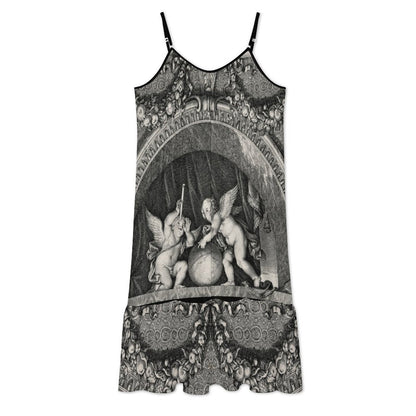 Cherubs of the Constellations Spaghetti Strap Dress