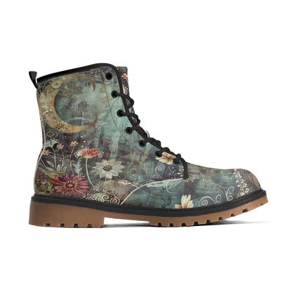 Moon Flower Womens Upgraded Brown Outsole Leather Boots