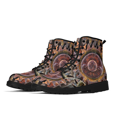 Grinding Gears Womens Upgraded Black Outsole Leather Boots