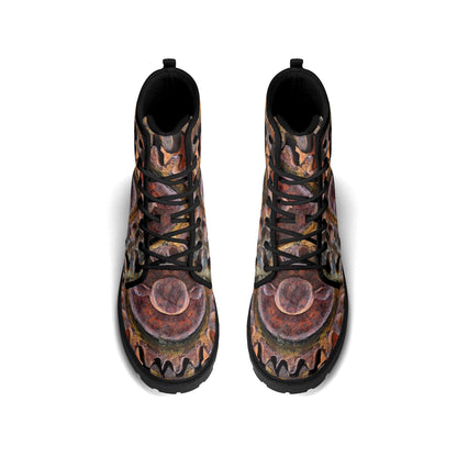 Grinding Gears Womens Upgraded Black Outsole Leather Boots