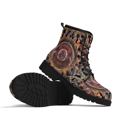 Grinding Gears Womens Upgraded Black Outsole Leather Boots