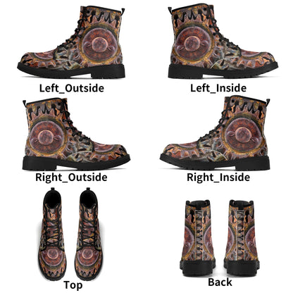 Grinding Gears Womens Upgraded Black Outsole Leather Boots